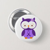 Fibromyalgie Owl Ronde Button 5,7 Cm (Voorkant /achterkant)