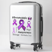 Fibromyalgie Paarse bewustzijnslinten Sticker (Koffer)