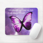 Fibromyalgie Paarse Butterfly Muismat (Met muis)