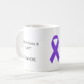 Fibromyalgie Paarse Ribbon Bewustheid Koffiemok (Voorkant links)