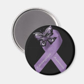 Fibromyalgie Papillon ruban aimant (Recto/Verso)