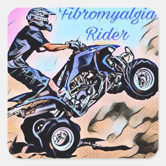 Fibromyalgie Rider Stickers (Voorkant)