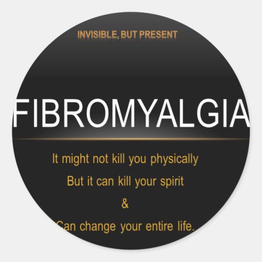 Fibromyalgie Ronde Sticker (Voorkant)