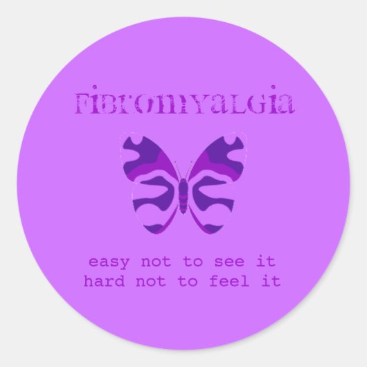 Fibromyalgie Sensibilisation Stickers Papillon pou (Devant)