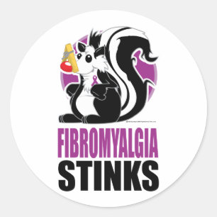 Fibromyalgie stinkt ronde sticker