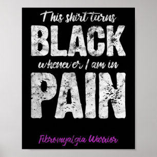 Fibromyalgie Warrior Chronische Pijn Fibro Awarene Poster