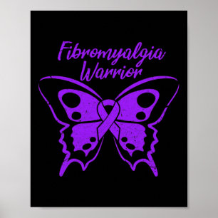 Fibromyalgie Warrior Fibro Awareness Paarse Butter Poster