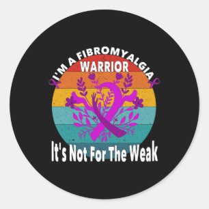 Fibromyalgie Warrior Quote Ronde Sticker