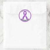 Fibromyalgie Warrior Ribbon White Round Sticker (Tas)