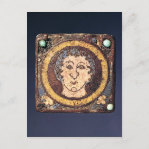 Fibula met het gezicht van een jong man briefkaart