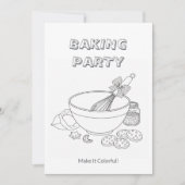 Fiche d'activité de fête de pâtisserie | Carte de  (Devant)