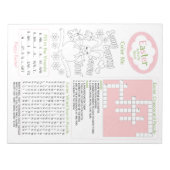 Fiche d'activités de Pâques pour enfants Bloc-note (Devant)