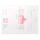 Fiche de consultation des clients - Bloc-notes ant (Devant)