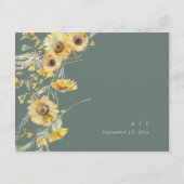 Fiche de détails mariage de automne Carte de ferme (Dos)