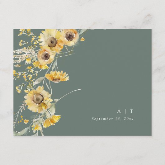 Fiche de détails mariage de automne Carte de ferme (Dos)