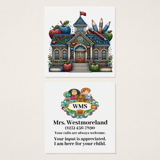 Fiche de distribution School-Teacher Voir Reverse (Devant & derrière)