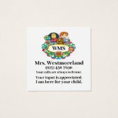 Fiche de distribution School-Teacher Voir Reverse (Dos)