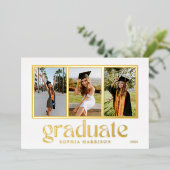 Fiche de Faire-part de diplôme de troisième année (Debout devant)