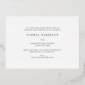 Fiche de Faire-part de diplôme de troisième année (Verso)