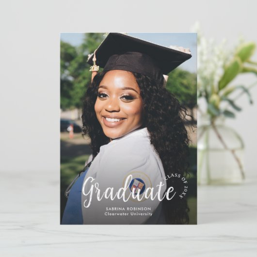 Fiche de Faire-part d'obtention d'un diplôme unive (Debout devant)