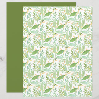 Fiche de Feuilles verts et de papier à reliure