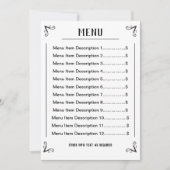 Fiche de menu téléchargeable avec annonces modifia (Devant)