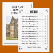 Fiche de menu téléchargeable avec annonces modifia