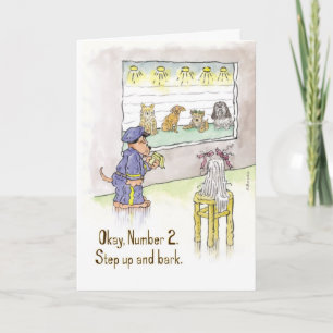 Fiche de police de chien - Carte d'anniversaire