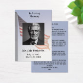 Fiche de prière militaire du drapeau américain fun (Bureau)