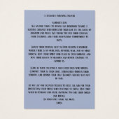 Fiche de prière militaire du drapeau américain fun (Dos)