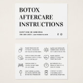 Fiche d'instruction d'injection Botox (Devant & derrière)