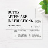 Fiche d'instruction d'injection Botox (Bureau)