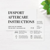 Fiche d'instruction d'injection de Dysport (Bureau)