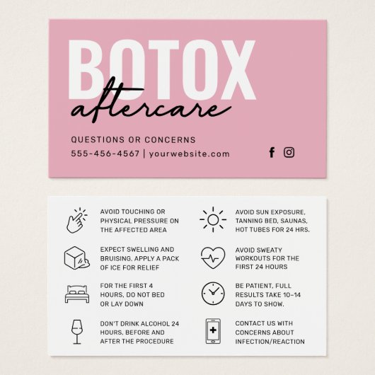 Fiche d'instruction d'injection de remplissage Bot (Devant & derrière)