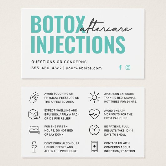 Fiche d'instruction d'injection de remplissage Bot (Devant & derrière)