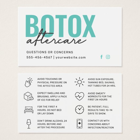 Fiche d'instruction d'injection de remplissage Bot (Devant & derrière)