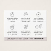 Fiche d'instruction Merci d'entretien des bougies (Dos)