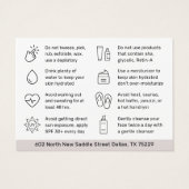 Fiche d'instruction moderne sur les soins postérie (Dos)