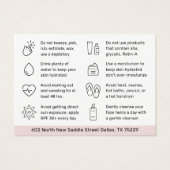 Fiche d'instruction moderne sur les soins postérie (Dos)