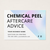 Fiche d'instruction sur les soins postérieurs à l' (Devant)