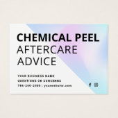 Fiche d'instruction sur les soins postérieurs à l' (Devant)