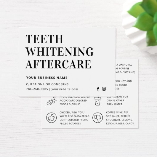 Fiche d'instructions pour blanchir les dents simpl (Bureau)