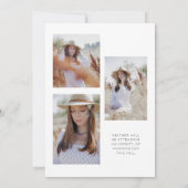 Fiche d'invitation de Faire-part de la fête de gra (Dos)