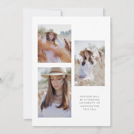 Fiche d'invitation de Faire-part de la fête de gra (Dos)