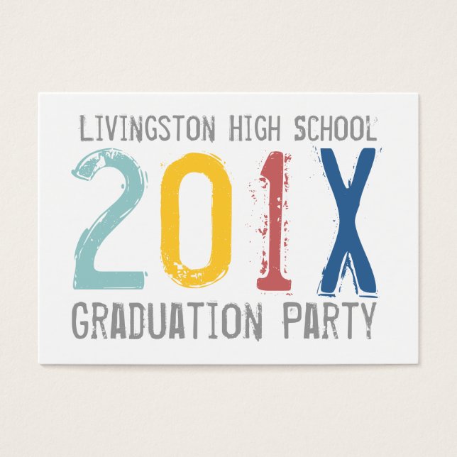 Fiche d'invitation de la partie de graduation déco (Devant)