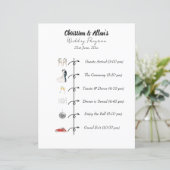 Fiche du programme de mariage moderne (Debout devant)