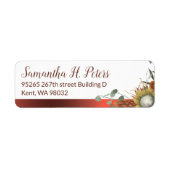 Fiche Étiquette de adresse Fleurs d'automne (Devant)