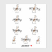 Fiche Étiquette des Jours de Giraffe de la semaine (Feuille)