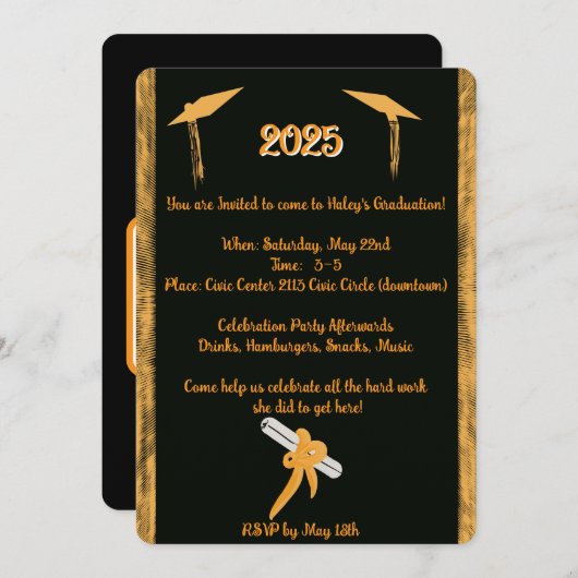 Fiche Faire-part plat (Devant / Derrière)