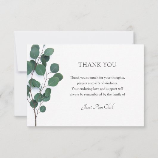 Fiche Merci funéraire Eucalyptus Feuilles (Devant)